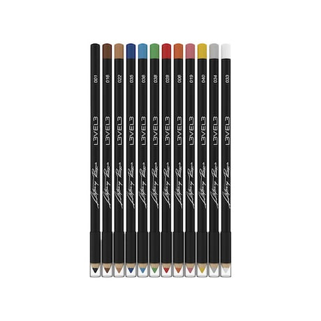 L3VEL3 Color Liner Pencils Haarstifte 12er-Set für Hair Tattoos