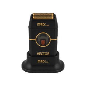 MRD Pro ZB-999 Akku-Folienrasierer mit Vector-Motor und Gold-Titan-Folie – Schwarz