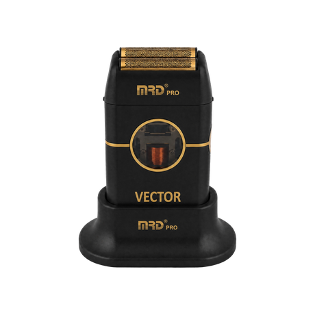 MRD Pro ZB-999 Akku-Folienrasierer mit Vector-Motor und Gold-Titan-Folie – Schwarz