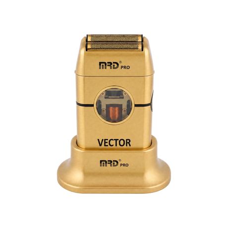 MRD Pro ZB-999 Akku-Folienrasierer mit Vector-Motor und Gold-Titan-Folie – Gold