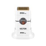 MRD Pro ZB-999 Akku-Folienrasierer mit Vector-Motor und Gold-Titan-Folie – Weiß