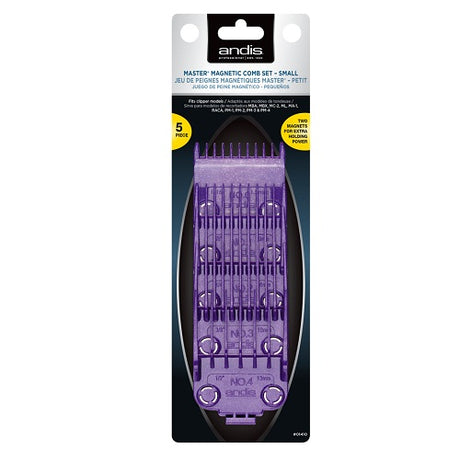 Andis Master Dual Magnet Aufsteckkamm-Set klein, 5 Stück (1/16"–1/2")
