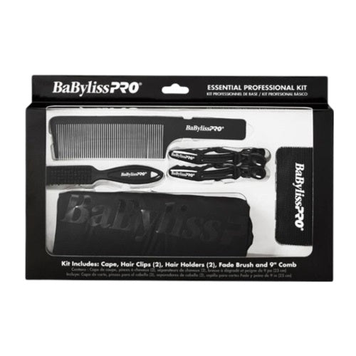 BaByliss PRO Essential Professional Kit mit Umhang, Kamm & Clips