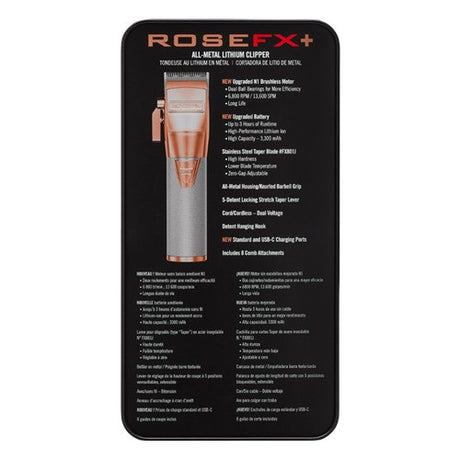 BaByliss PRO RoseFX+ Akku-Haarschneidemaschine mit bürstenlosem Motor