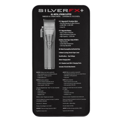 BaByliss PRO SilverFX+ Akku-Haarschneidemaschine mit bürstenlosem Motor