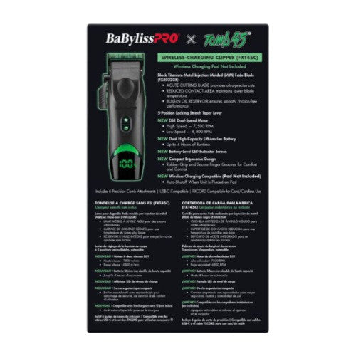 BaBylissPRO x Tomb45 Akku-Haarschneidemaschine FXT45C mit Fade-Klinge