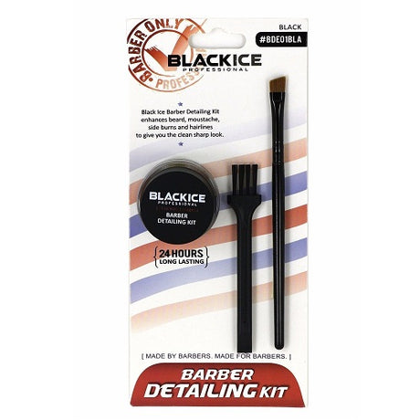 Black Ice Barber Detailing Kit Schwarz für Bart & Konturen