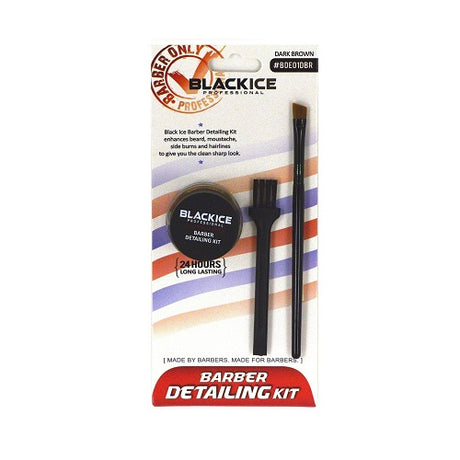 Black Ice Barber Detailing Kit Dunkelbraun für Bart & Konturen