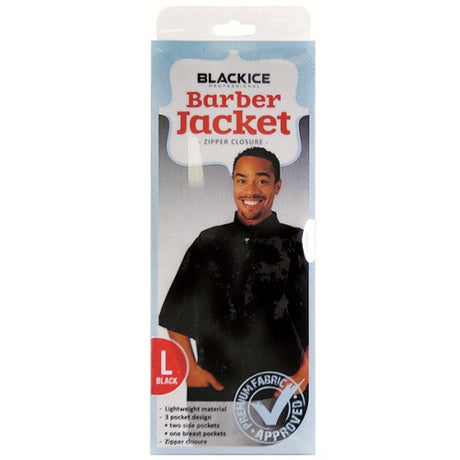 Black Ice Barberjacke Schwarz Größe L mit 3 Taschen