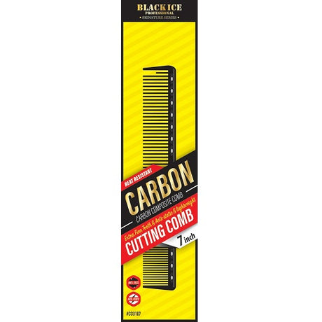 Black Ice Carbon Cutting Comb 7" – Haarschneidekamm aus Carbon