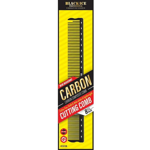 Black Ice Carbon Cutting Comb 8,5" – Haarschneidekamm aus Carbon
