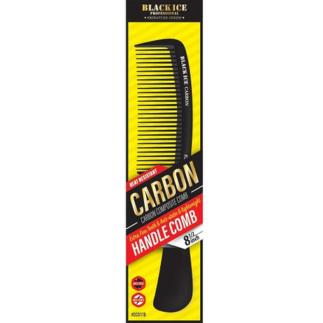 Black Ice Carbon Griffkamm feinzahnig 8,5" – Fine Tooth Comb