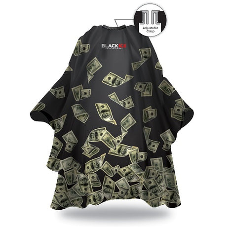 Black Ice Money Shower Haarschneideumhang, wasserabweisend
