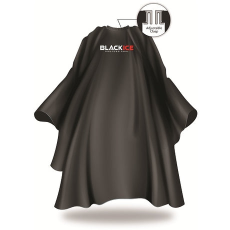 Black Ice Original Black Barber Cape – Haarschneideumhang wasserabweisend