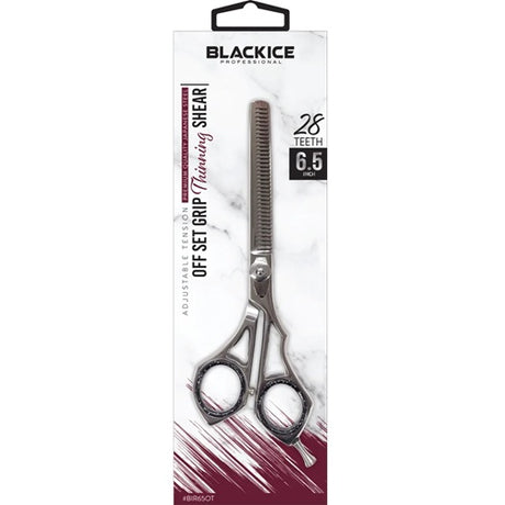 Black Ice Premium Off Set Grip 6.5" Effilierschere aus japanischem Stahl