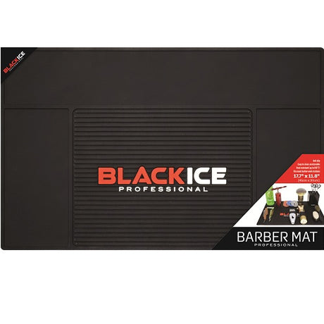 Black Ice Professional Barber Mat Small – rutschfeste Arbeitsmatte 17,7 x 11,8 Zoll