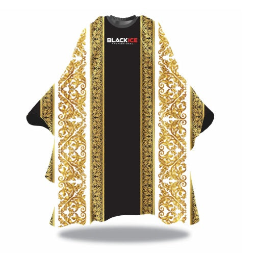 Black Ice Renaissance Barber Cape – Haarschneideumhang wasserabweisend