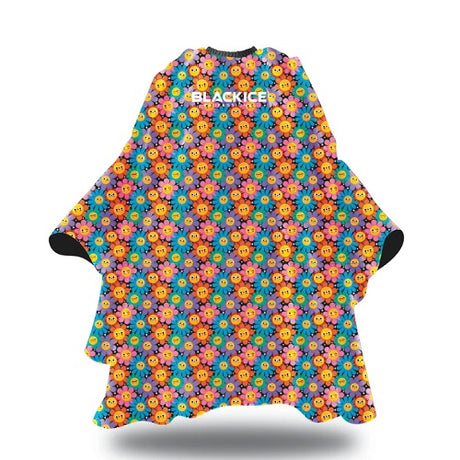 Black Ice Kinder-Haarschneideumhang Smiley Face Flowers