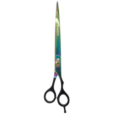 Black Ice Stylish Off Set Grip Holo & Black Gebogene Friseurschere 10" mit Offset-Griff