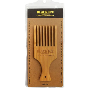 Black Ice Bambus-Pick-Kamm für Volumen und Styling