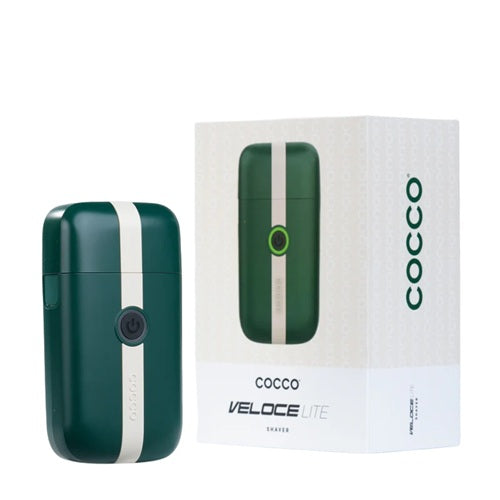 Cocco Veloce Lite Akku-Folienrasierer in Grün/Weiß mit Doppelfolie