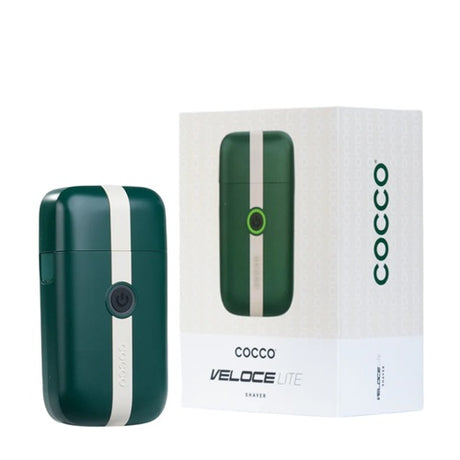 Cocco Veloce Lite Akku-Folienrasierer in Grün/Weiß mit Doppelfolie