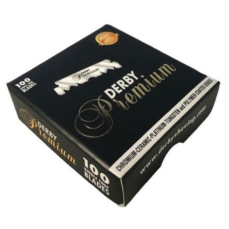 Derby Premium Einzelklingen 100 Stück – Rasierklingen aus schwedischem Stahl