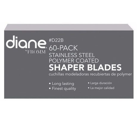 Diane Shaper Rasierklingen 60 Stück – polymerbeschichtet, Edelstahl