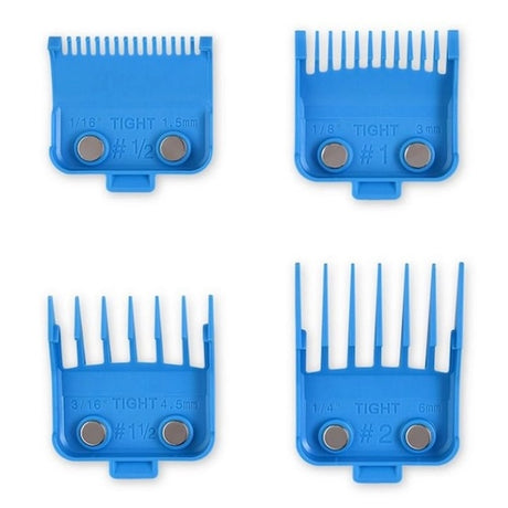 Gamma+ Blue Dub Magnetische Tight Aufsteckkämme 4er-Set