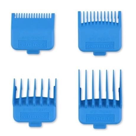 Gamma+ Blue Dub Magnetische Tight Aufsteckkämme 4er-Set