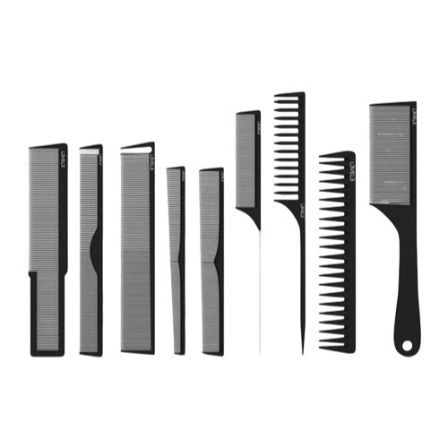 L3VEL3 Kamm-Set 9-teilig aus Carbon mit Ionic-Beschichtung