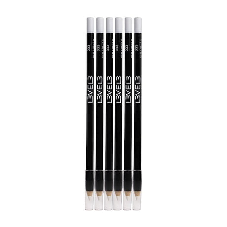 L3VEL3 Hair Liner Pencils Weiß 6er-Set – Konturenstifte für Haardesigns