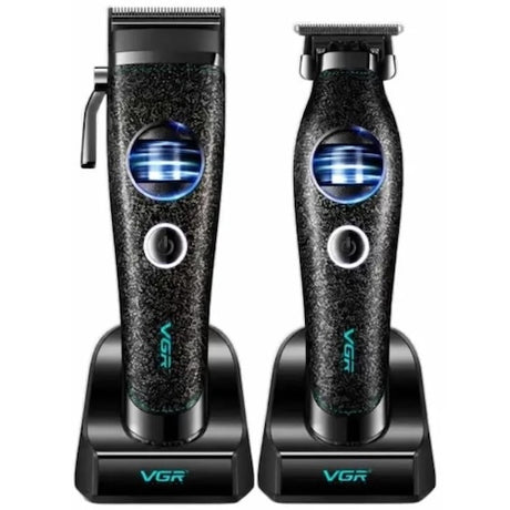 VGR V-880 S2 Profi-Haarschneidemaschine und Trimmer Set Carbon Fiber, kabellos