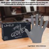 L3VEL3 Professional Nitrilhandschuhe Liquid Metal, Größe XL, 100 Stück