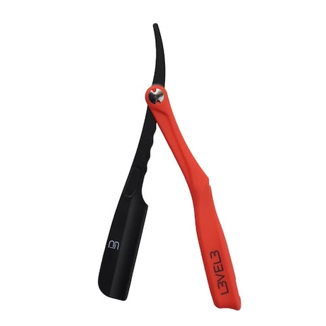 L3VEL3 Milly Blade Clutch Rasiermesser-Halter Rot/Schwarz