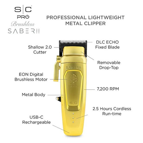 Stylecraft Professional Saber 2 Gold Akku-Haarschneidemaschine