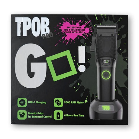 TPOB GO Blackout Edition Akku-Haarschneidemaschine, 9000 RPM