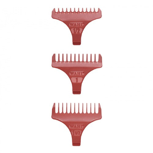 WAHL T-Wide Trimmer Aufsteckkämme 1,5 / 3,0 / 4,5 mm, rot