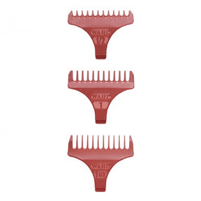 WAHL T-Wide Trimmer Aufsteckkämme 1,5 / 3,0 / 4,5 mm, rot