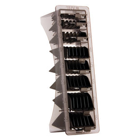 WAHL Aufsteckkamm-Set Schwarz, 8 Kämme 1/8"–1" mit Ablage