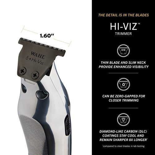 WAHL Professional 5 Star HI-VIZ Akku-Trimmer mit DLC-T-Klinge