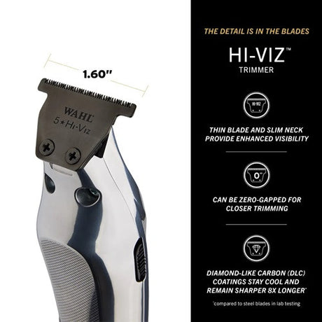 WAHL Professional 5 Star HI-VIZ Akku-Trimmer mit DLC-T-Klinge